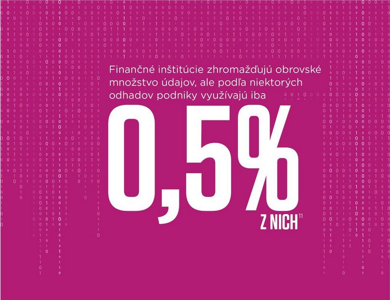 Financial institutions collect huge amounts of data, but by some estimates, businesses use only 0.5% of it